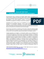 Documento - Acerca Del Taller Inicial - El Primer Año de La Formación Como Año de Ingreso