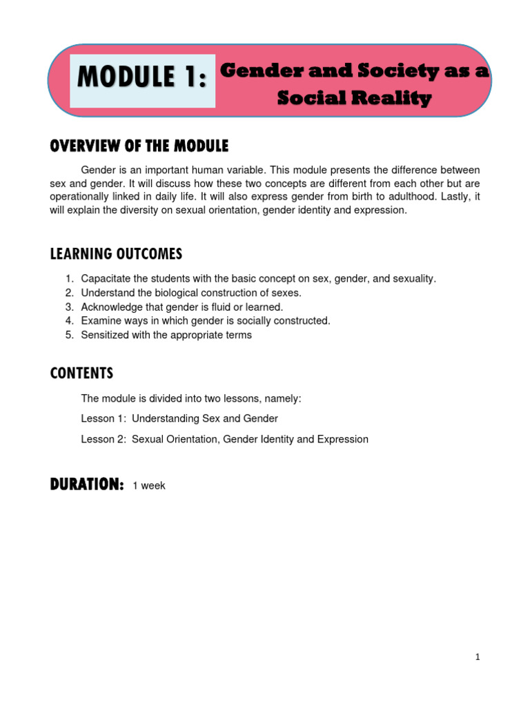 Understanding Gender and Sexuality Concepts | PDF | Gender | Gender Studies