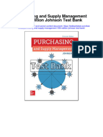 Purchasing and Supply Management 16Th Edition Johnson Test Bank Full Chapter PDF