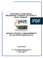 Plan de Vigilancia, Prevención y Control de Covid-19 en El Trabajo v.1SERVICIO TÉCNICO