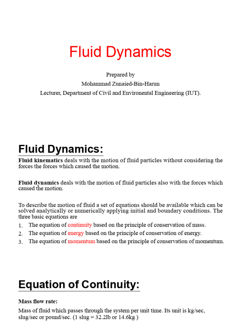 Fluid Dynamics for Engineering Students | PDF | Fluid Dynamics | Momentum