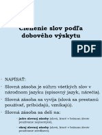 Ä Lenenie Slov Podä A Dobovã©ho Vã Skytu 7.B