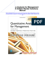 Quantitative Analysis For Management Global 13Th Edition Render Solutions Manual Full Chapter PDF