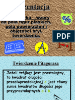 Matematyka - Wzory Na Pola Figur Płaskich, Pola Powierzchni I Objętości Brył, Twierdzenia.