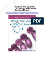 Ebook Data Structures and Algorithm Analysis in C 4Th Edition Weiss Solutions Manual Full Chapter PDF