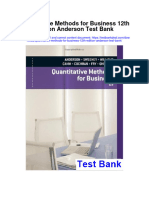 Quantitative Methods For Business 12Th Edition Anderson Test Bank Full Chapter PDF