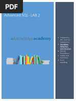 Advanced SQL - LAB 2