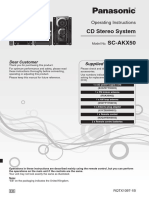 Panasonic SC Akx50 Manual de Usuario