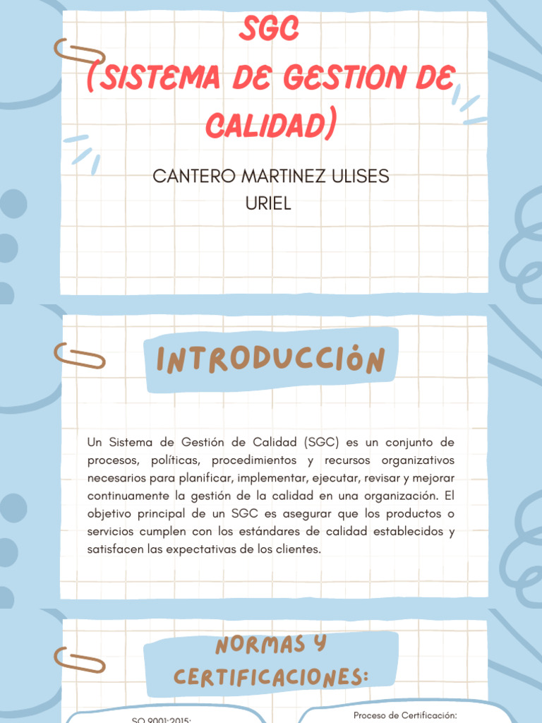 Sistema de Gestión de Calidad SGC | PDF | Calidad (comercial ...