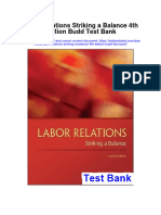 Labor Relations Striking A Balance 4Th Edition Budd Test Bank Full Chapter PDF