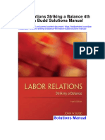 Labor Relations Striking A Balance 4Th Edition Budd Solutions Manual Full Chapter PDF