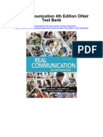 Real Communication 4Th Edition Ohair Test Bank Full Chapter PDF