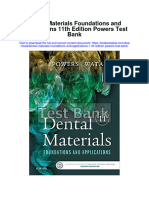 Ebook Dental Materials Foundations and Applications 11Th Edition Powers Test Bank Full Chapter PDF