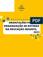 ORIENTAÇÕES PARA ORGANIZAÇÃO DE ROTINAS NA EDUCAÇÃO INFANTIL - Versão Final