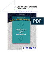 Real Estate Law 9Th Edition Aalberts Test Bank Full Chapter PDF