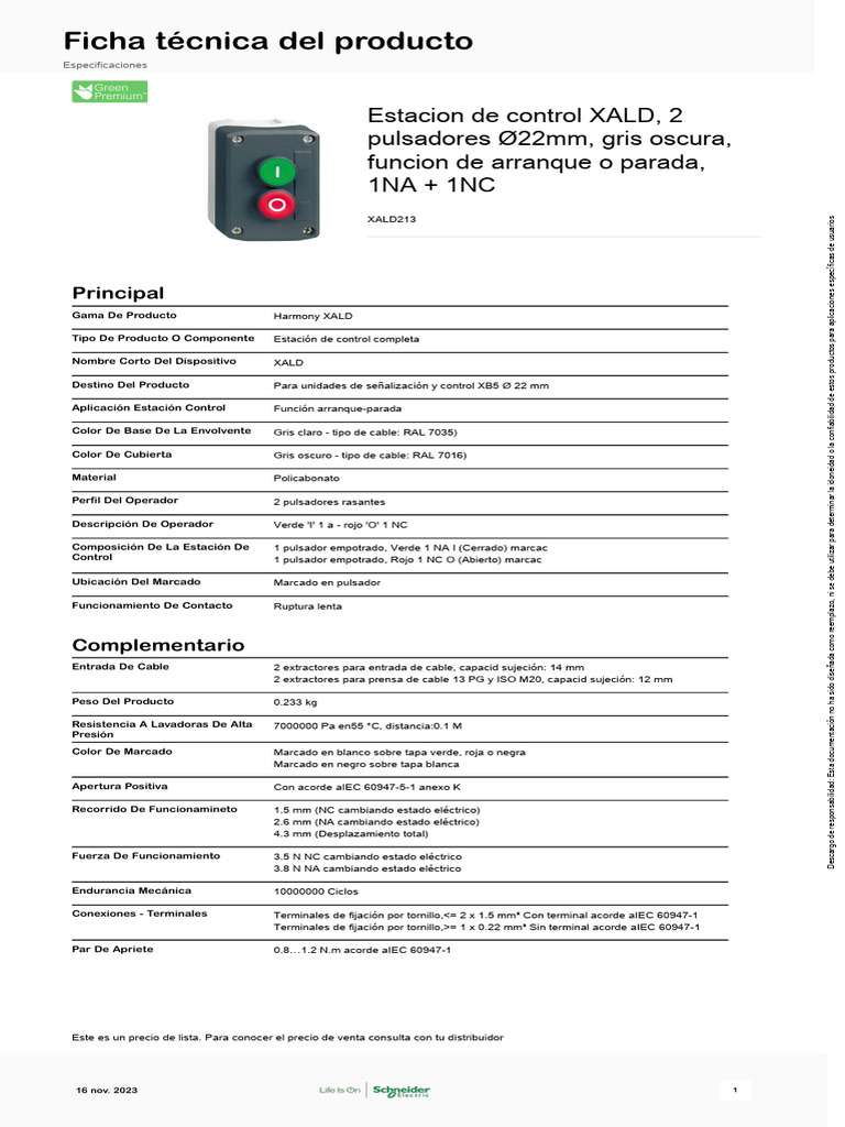 Schneider Electric - Harmony-XALD-XALK - XALD213 | PDF | Tornillo ...