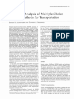 Sensitivity Analysis of Decision Methods For Transportation