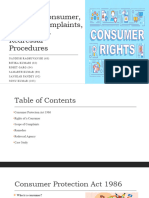 Right of Consumer, Scope of Complaints