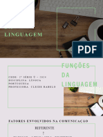 As Funções Da Linguagem - 2 Série Ú - Língua Portuguesa