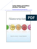 Relationship Selling 3Rd Edition Johnston Test Bank Full Chapter PDF