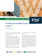 Enabling Sustainable Energy Security in Syria