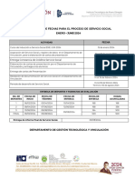 Calendario de Servicio Social Ene-Jun 2024