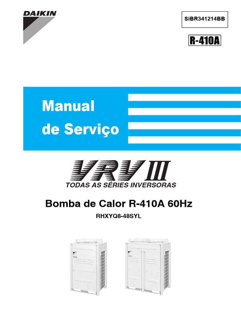 Manual de Serviço Daikin VRV 3 | PDF | Ar condicionado | Incêndios