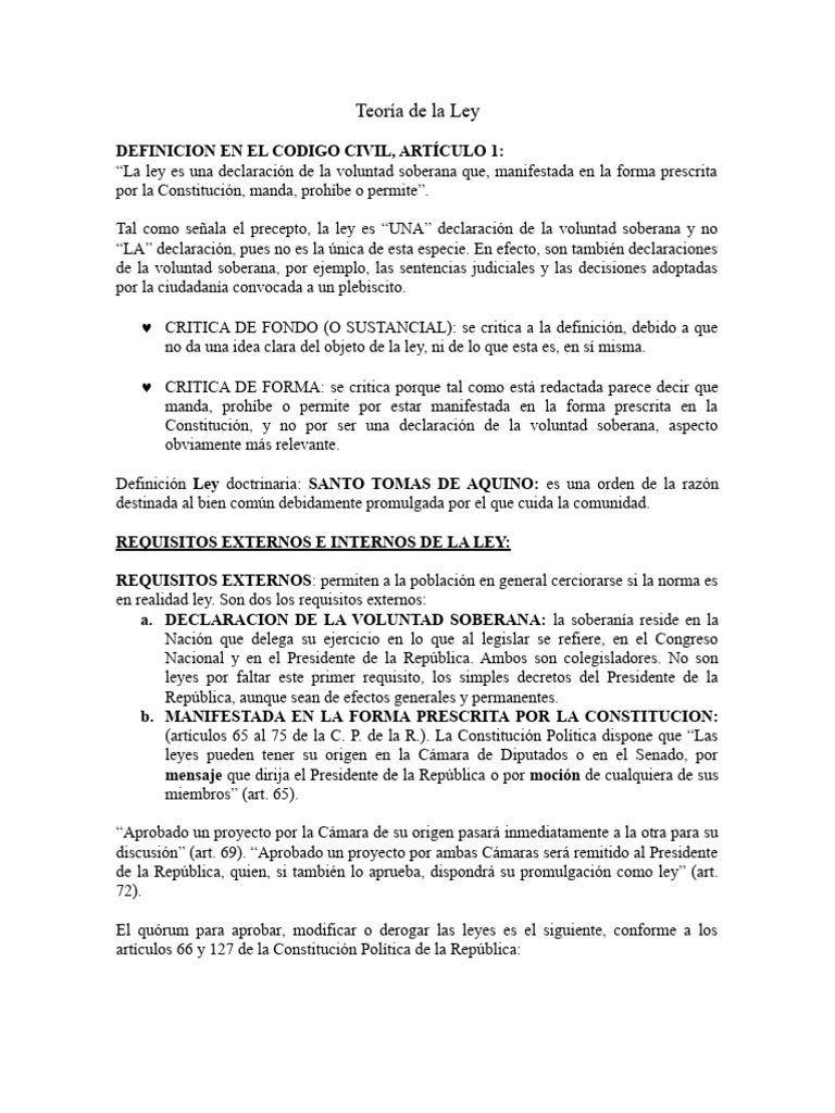 Teoría de la Ley | PDF | Estatuto | Fuentes del derecho