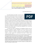 Criados Ou Empregados - Sobre o Trabalho Doméstico Na Cidade Do Rio de Janeiro No