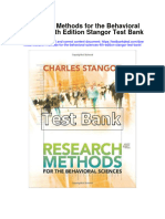 Research Methods For The Behavioral Sciences 4Th Edition Stangor Test Bank Full Chapter PDF
