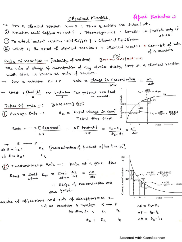 Chemical Kinetics | PDF