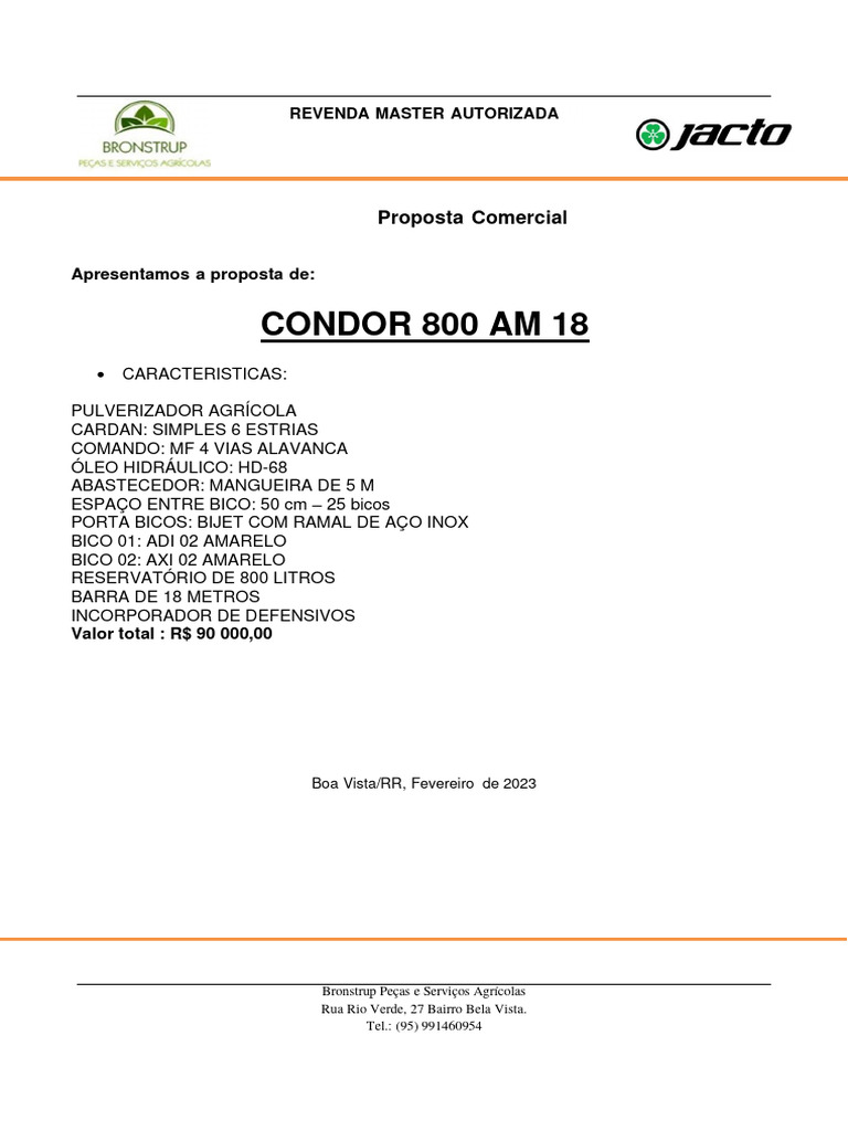Condor 800 Am18 | PDF