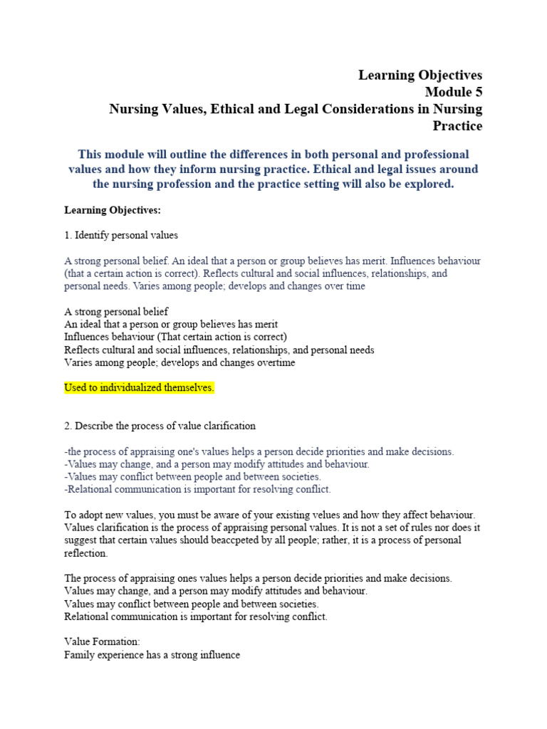 Nursing Ethics and Legal Standards | PDF | Nursing | Informed Consent