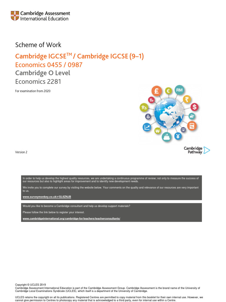 2281 Scheme of Work (For Examination From 2020) | PDF | Demand ...