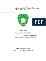 Pengaruh Jenis Ragi Terhadap Hasil Pembuatan Tape Singkong Dengan Metode Ferment