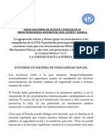 Nota Presentada Al Compañero Sec. Gral Roberto C. FERNANDEZ