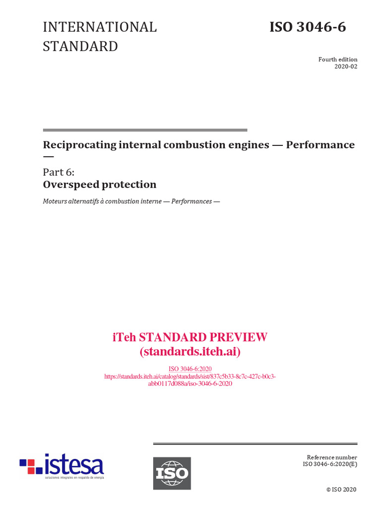 Iso 3046 6 2020.. | PDF | International Organization For ...