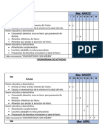 Cronograma de Actividad Anemia