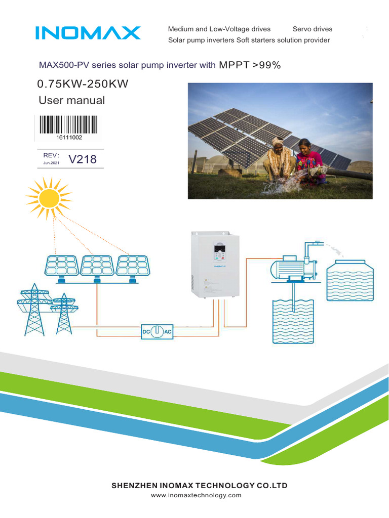 MAX500-PV Solar Pump Inverter Manual | PDF | Power Inverter | Mains ...