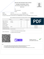 Class X Marksheet