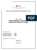 Analisis Puesto de Trabajo Feliciano Oym