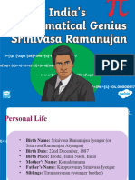 Mathematical Genius Srinivasa Ramanujan