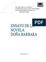 Ensayo de La Novela Doña Barbara