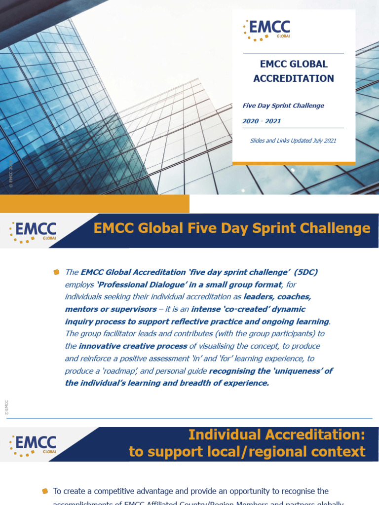EMCC Global Accreditation Overview | PDF | Mentorship | Professional ...