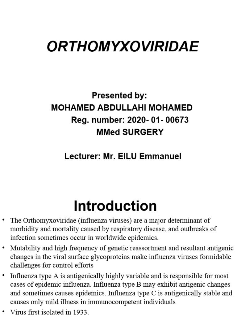 Ortho My Xo Virus PDF Influenza Virus