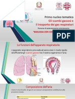 Seconda Annualità 1 Nucleo Tematico 3 Lezione-Gli Scambi Gassosi e Il Trasporto Dei Gas Respiratori