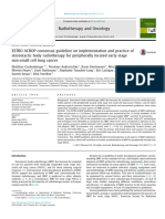 ESTRO ACROP Consensus Guideline On Implementation and Practice of SBRT For NSCLC