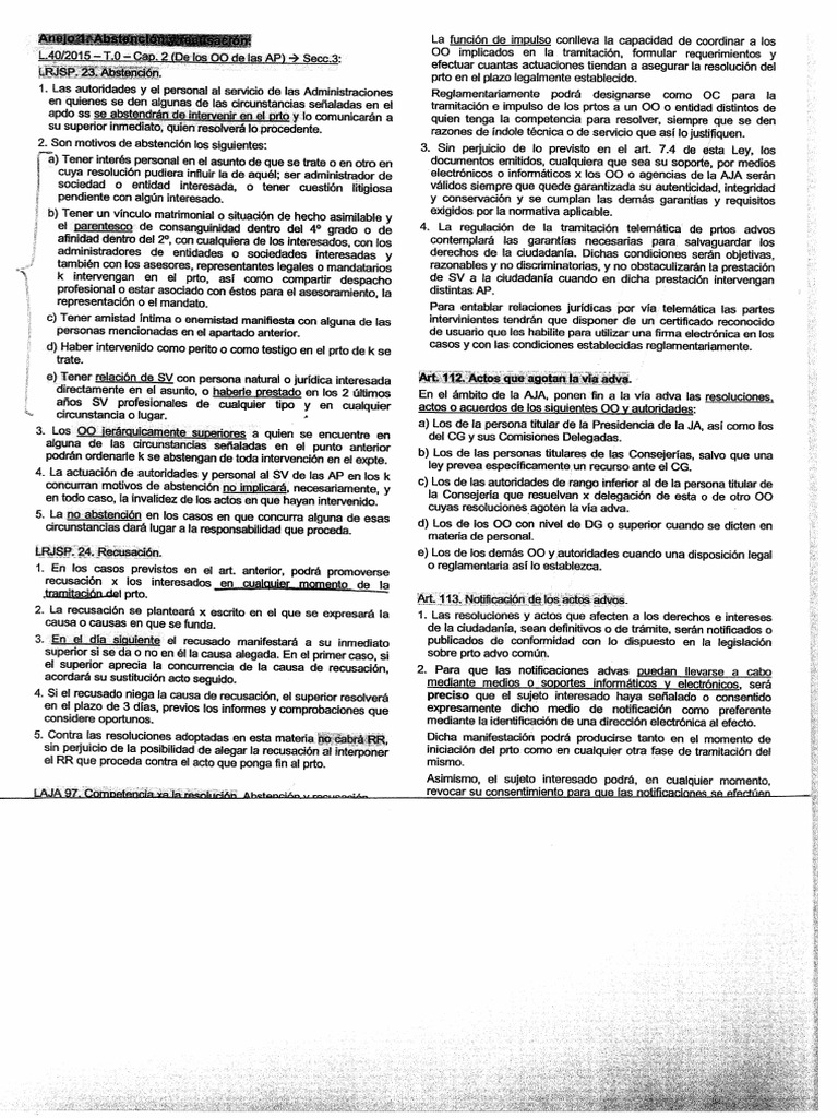 Abstencion Recusacion Pdf