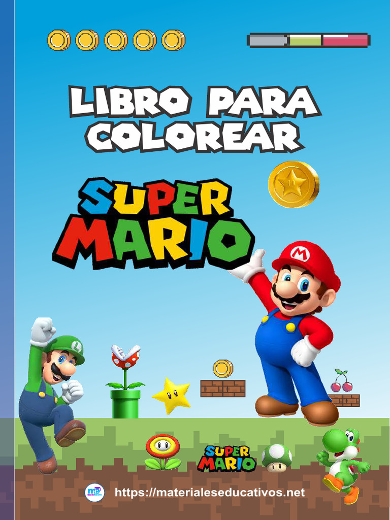Mini libro para colorear Mario Bros PDF | PDF