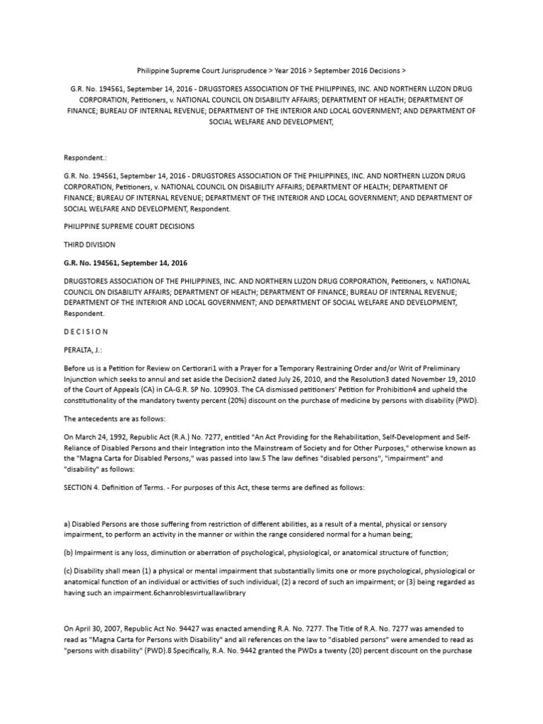 Drugstores association versus national council gr 194561 2016